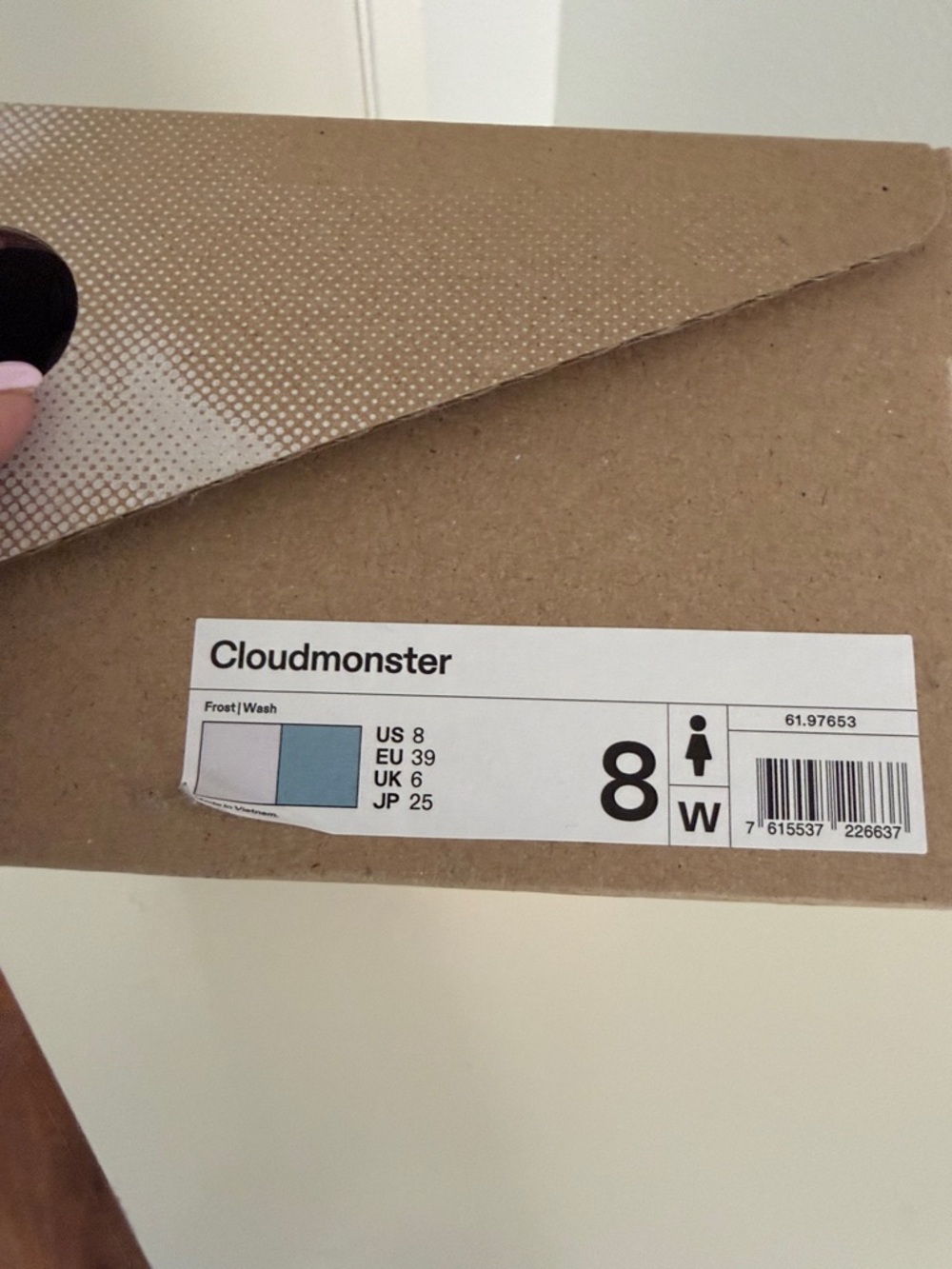 On Running Cloudmonster Sneakers in White and Light Gray - Picture 2 of 3
